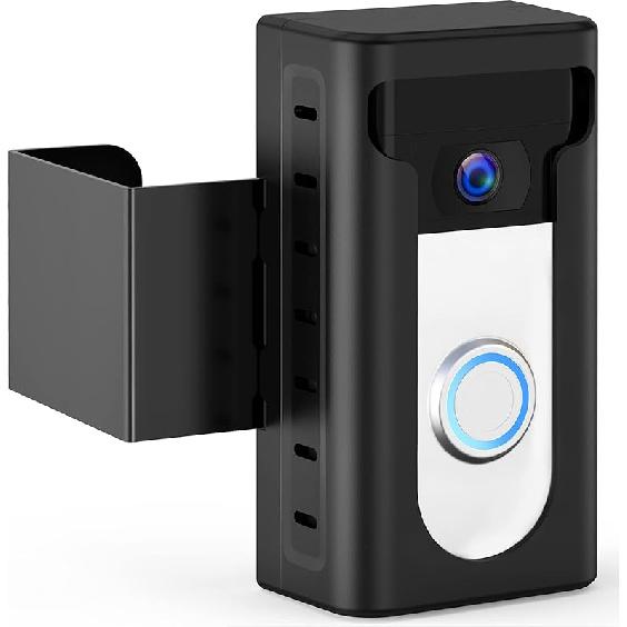 KIMILAR 2024 Upgrade Anti-Theft Video Doorbell Mount, Not Block Doorbell Motion Sensor, Adjustable No-Drill Mounting Bracket Wedge Holder Accessories