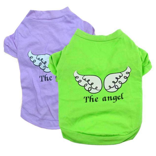

New Fashion Dog Pet Spring Summer The Angel Vest Sleeveless T-Shirts Clothes L