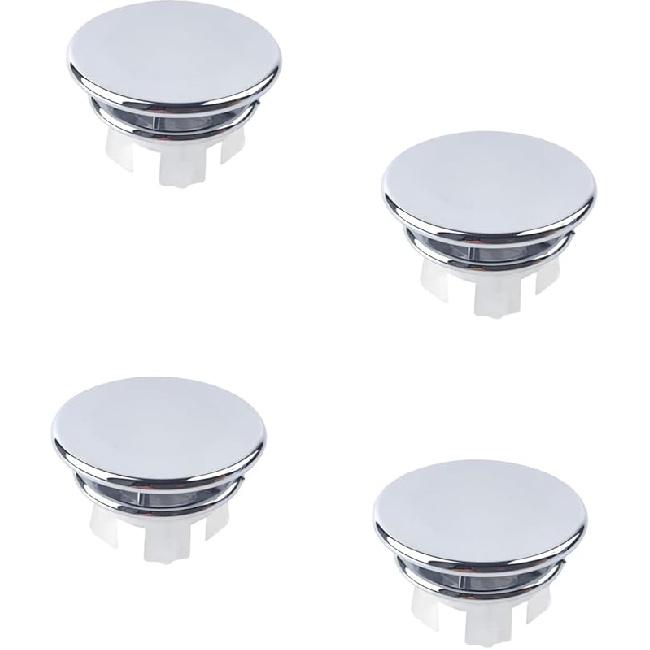 4 Pieces Bathroom Basin Sink Overflow Cover Rings Sink Overflow Ring Hole Round Basin Trim Drain Cap Cover for Kitchen Bathroom