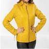Noora Women Yellow Leather Biker Slim Fit Fashion Jacket, Sports Jacket