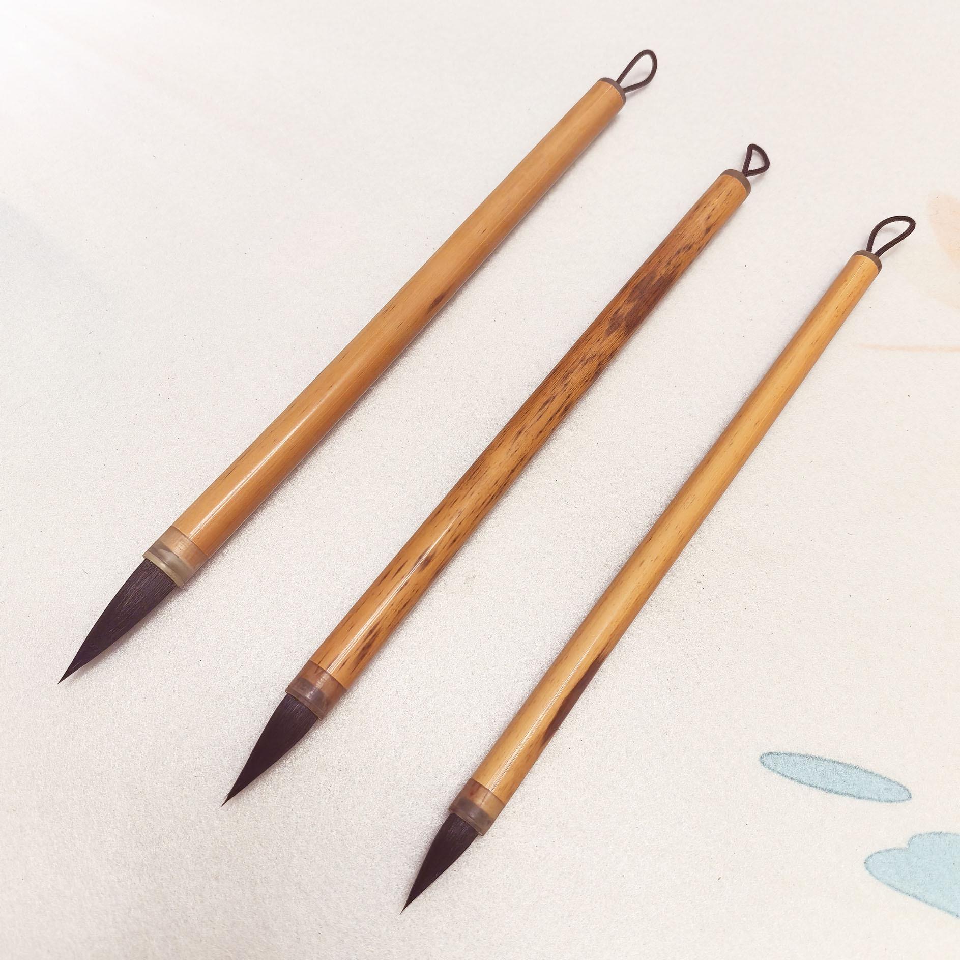 

Purple Rabbit Hair Brushes Set: Large, Medium, Small Sizes for Beginners in Calligraphy Practice (Regular Script) Small
