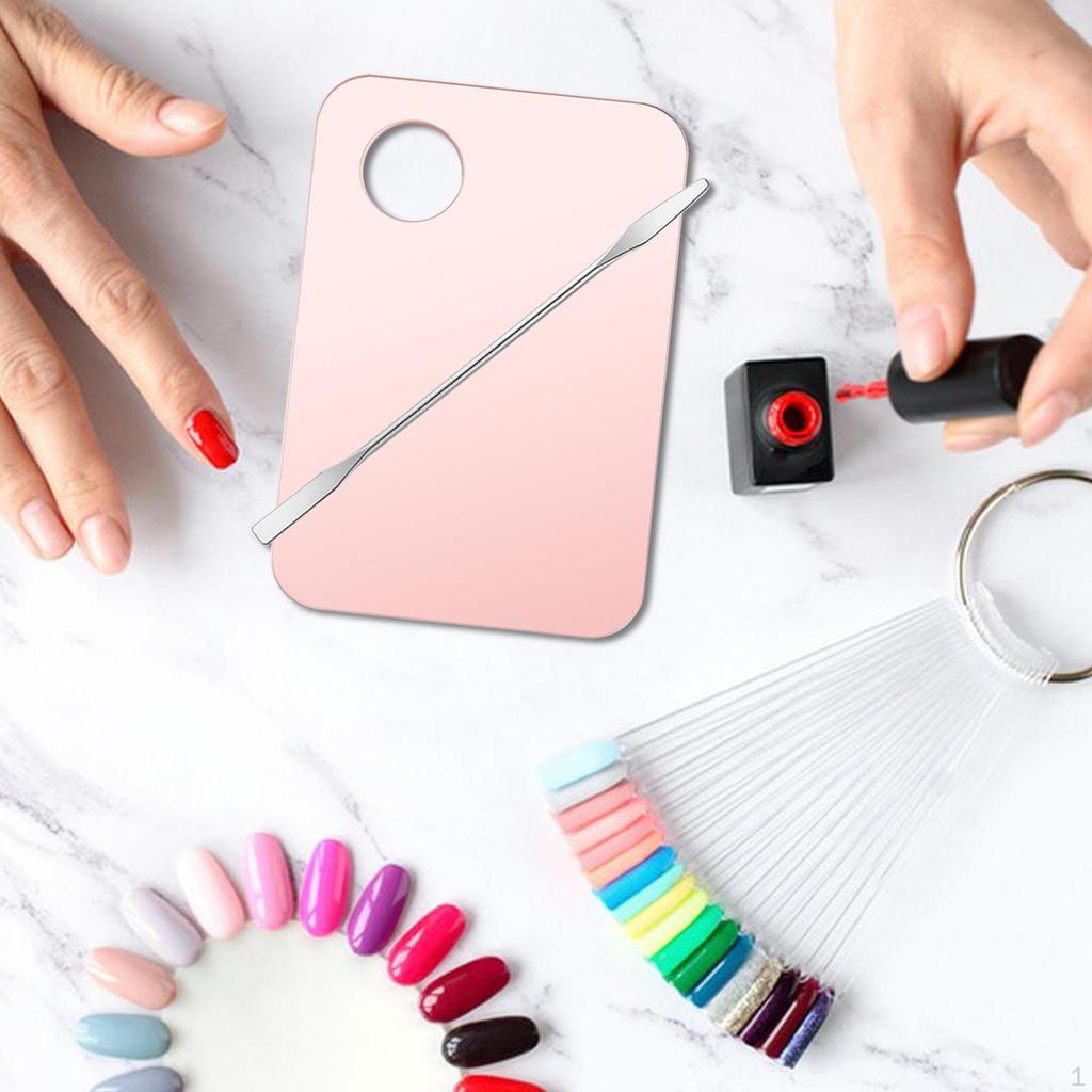 Handheld Cosmetic Makeup Mixing Palette, Nail Art Palette Lipstick Eyeshadow Blending