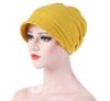 New Fashion Turban Cap For Women Muslim Plain Brim Hats Stretch Turban Chemo Loss Head Wrap Beanie Casual Head Wrap Scarf