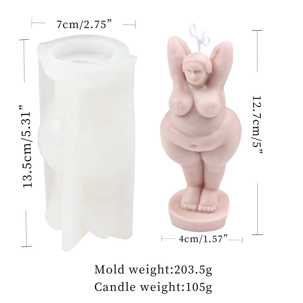 3D Damenkörperform Kerzenform Yogapose für handgemachte Seife Epoxidharz Polymer Clay DIY Duftgips Epoxidharz