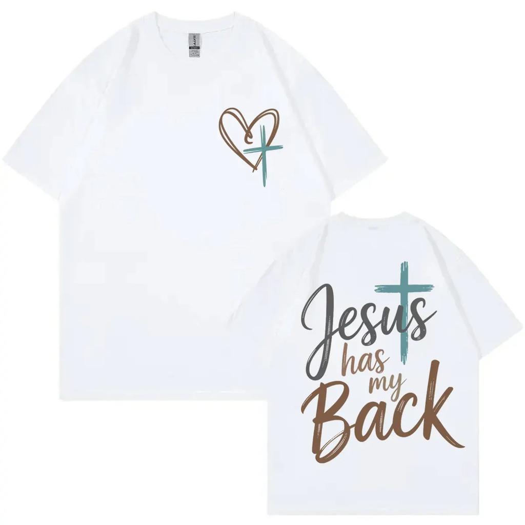 2026 Christian Jesus Bible Verse Graphic T Shirts Harajuku Y2k Aesthetic Oversized T-shirt Men Women Clothing Casual Cotton T-shirts