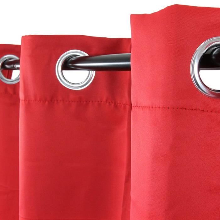 Blackout Curtain - 140 X 250 Cm - Red