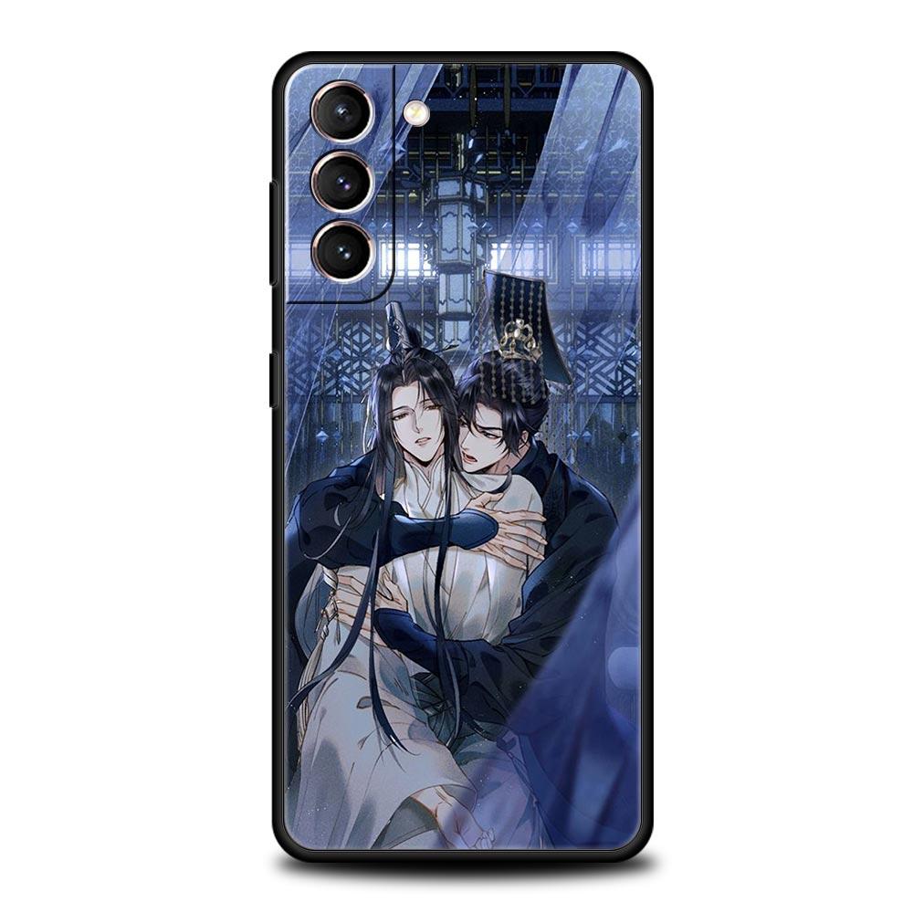 Чехол для телефона Samsung S24 S23 S22 Ultra S20 S21 FE 5G S10 S9 Plus S10E S8 S7 Edge Чехол Комиксный Человек Эрха и Его Белый Кот Хозяин Samsung S23