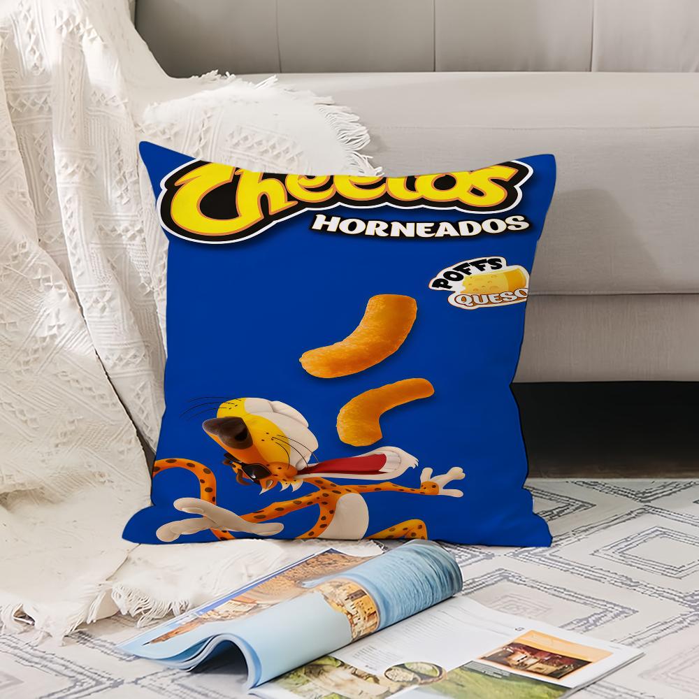 Fashion Food Print C-Cheetos Pillow Case Office Cushions Suitable For Sofa Car Bedroom Decorative Cushion Cover