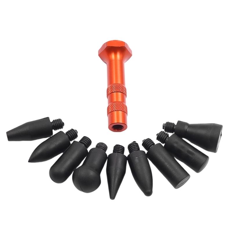 Automotive Dents Repair Leveling Kit Ergonomic Handle None Scratch Metal Tip Easy Operation For Vehicle Smooth Finishing