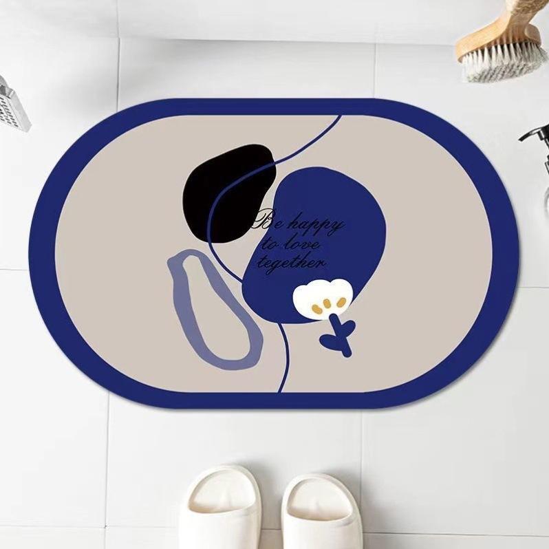 Bathroom Kitchen Carpet Hallway Doormat Anti-Slip Carpet Absorb Water Kitchen Bath Mat Floor Mat Non-Slip Entryway Mat for Living Room Home Decor