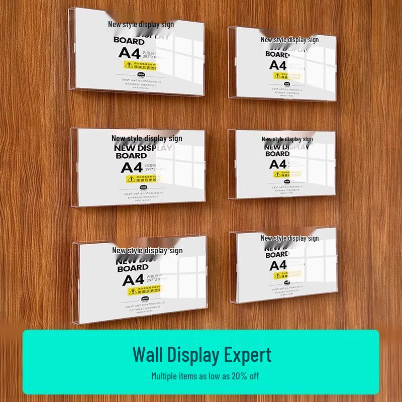 A4 Wall-Mounted Acrylic Award & Certificate Display Frame