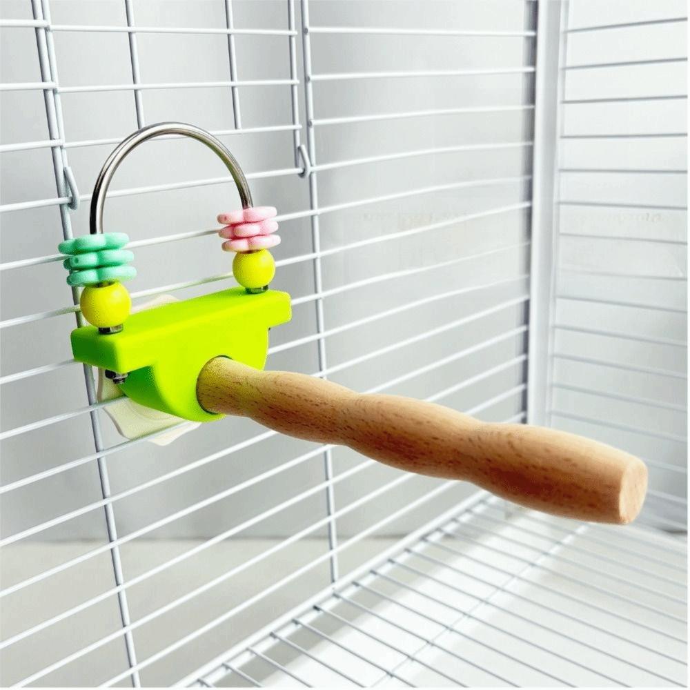 Flower Chew Toy Fun Bird Perch Stand Non-slip Wear-resistant Parrot Standing Pole Easy Installation Beak Nail Grinder