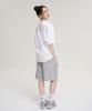 Leijibi One-Pleat Giant Fit Fresh Bermuda Pants W Melange Grey