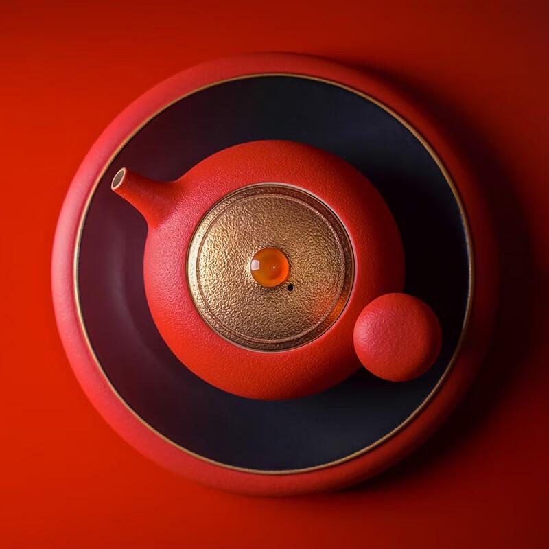 Edenus Chinese Red Ceramic Tea Set