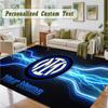 Crystal Velvet Square Rug Custom NameInter Milan Pattern Non Slip Home Floor Decor Rug