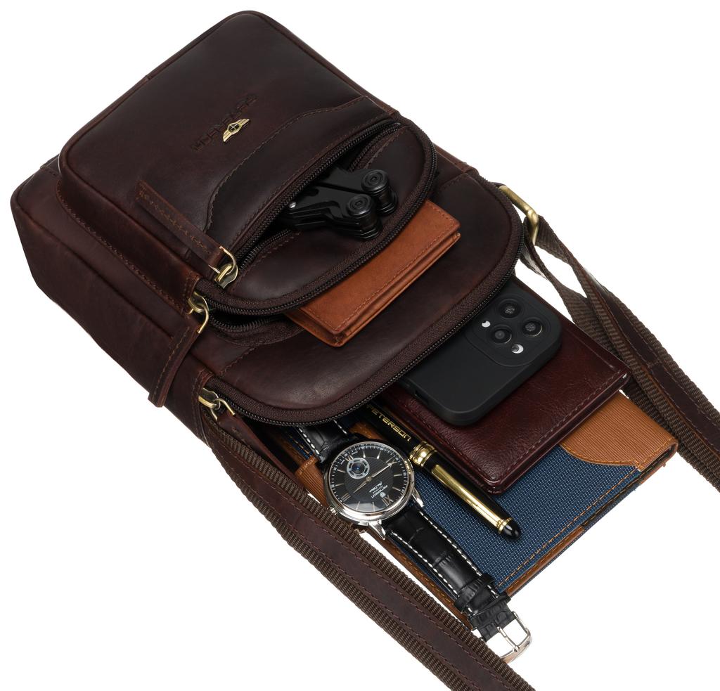 PTN M23E-OPU-6767 Brown Leather Bag