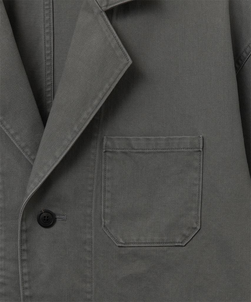 Another Office French Drill 3 Button Jacket (Smoky Gray)