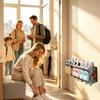 No Drill Magnetic Expandable Shoe Rack Wall Mounted Shoe Organizer Double Layer Door Back Storage Space Saving