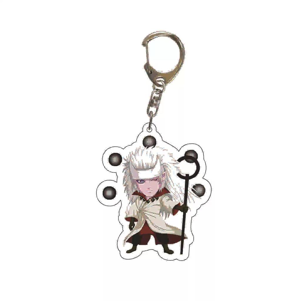 Llavero acrílico de Anime Naruto, accesorio, llavero de dibujos animados de Uzumaki Naruto