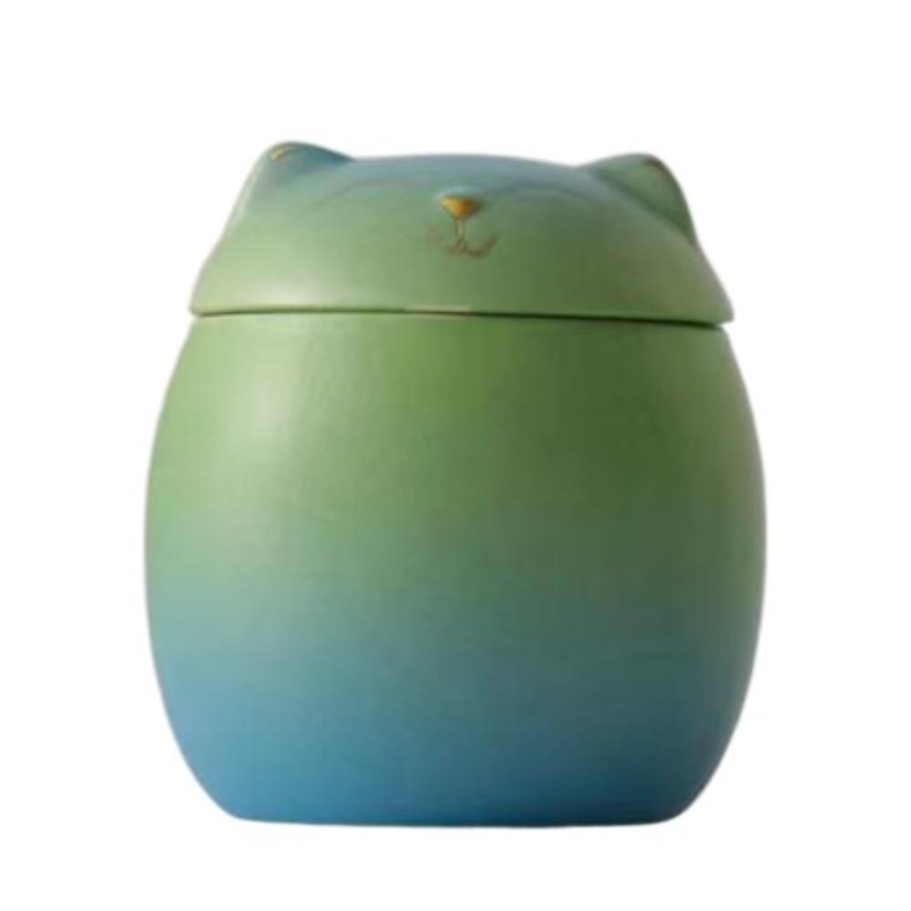 

Урна для праха питомцев с градиентной расцветкой, герметичная бытовая урна для кремации собак и кошек для кухни синий/зелёный
