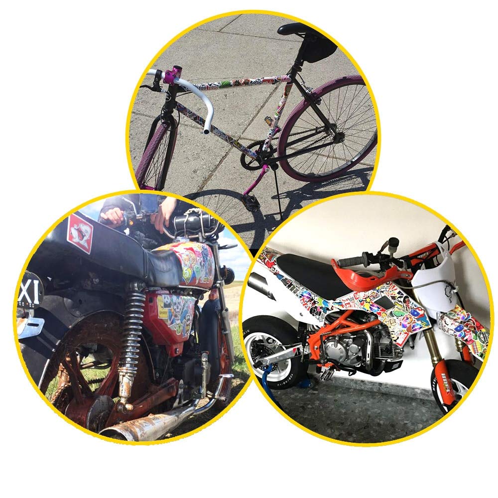 YRSTNB 50pcs Warning Stickers No Hazard Sign Reminder Waterproof Decal DIY Laptop Bike Luggage Snowboard Car