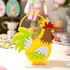 Exquisite Rooster Candy Box Cut Cartoon Cock Felt Chicken Basket Portable Small Easter Storage Case Cosmetic