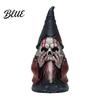 Unique Retro Room Accents 3D Printed Gothic Skull Gnome Ornament, Halloween Spooky Desktop Display Statues Figurine for and Garden Decoration,