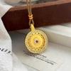 Vietnamese Rose Gold Rotatable Compass Pendant Necklace for Women