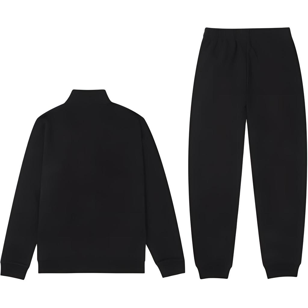 Li-Ning Sports Lifestyle Series Stand Collar Small Logo Zipper Design Long Sleeve Top Cuffed Mid Waist Long Pants Casual Sports Suit AWEU029-1