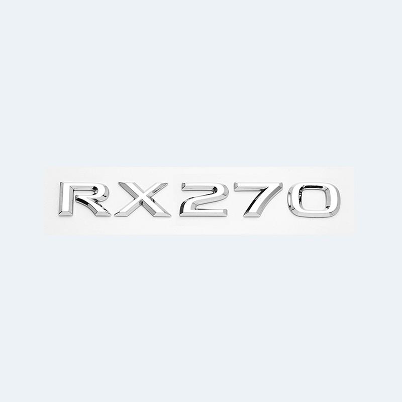 3D Chrome Glossy Black ABS RX200t RX270 RX300 RX350 RX450h RX450hL HYBRID Emblem for LEXUS Car Trunk Trunk Rear Logo Sticker