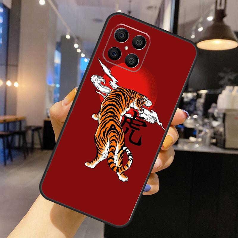 Japanese Tiger For Honor Magic 7 5 6 8 Pro Case For Honor 200 400 Lite 70 90 X8c X8b X9a X9b X9c X9d Win RT