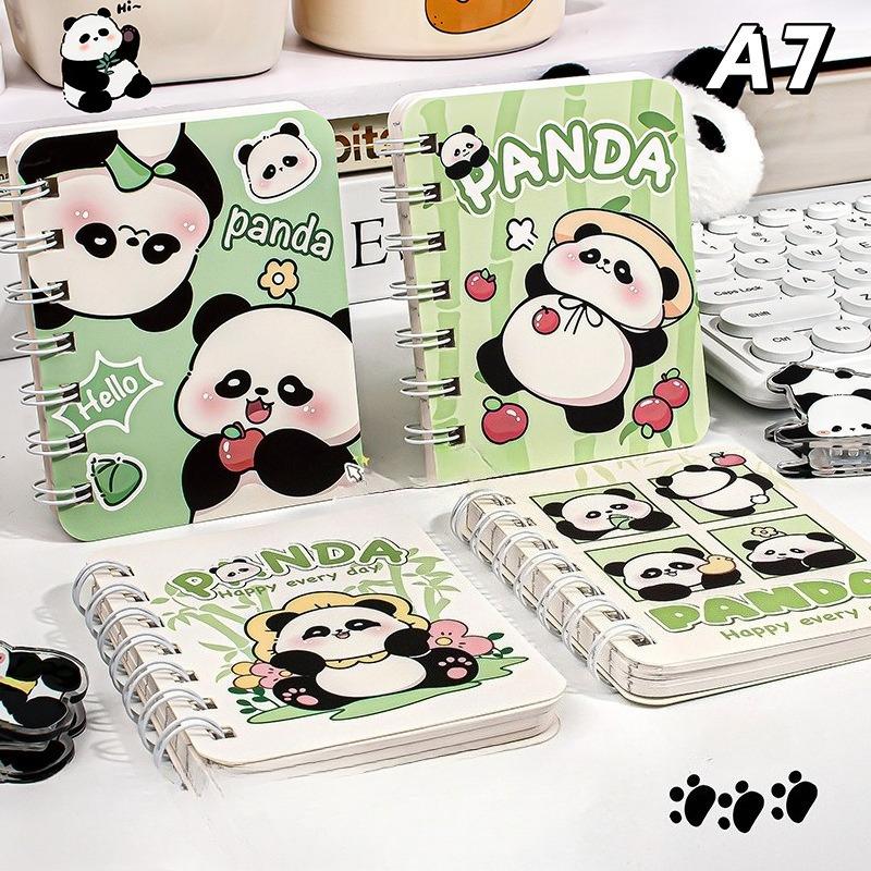 15Pcs Kawaii Cartoon Panda Spiral Notebook Cute Student Diary Journal School Memo Pad Planner Stationery Gift