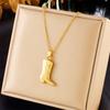 DIEYURO 316L Stainless Steel Simple Heart Love Circular Tassel Necklace Lady Trend Fashion Clavicle Chain Jewelry Glamorous Gift