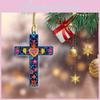 Car Decor Easter Acrylic Cross Pendant With Minimalist Look For Auto Interior