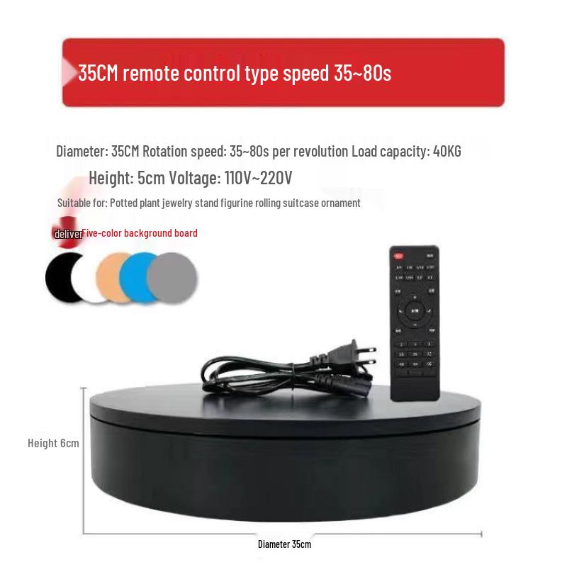 Electric Rotating Display Stand with Remote Control for Photography & Live Streaming