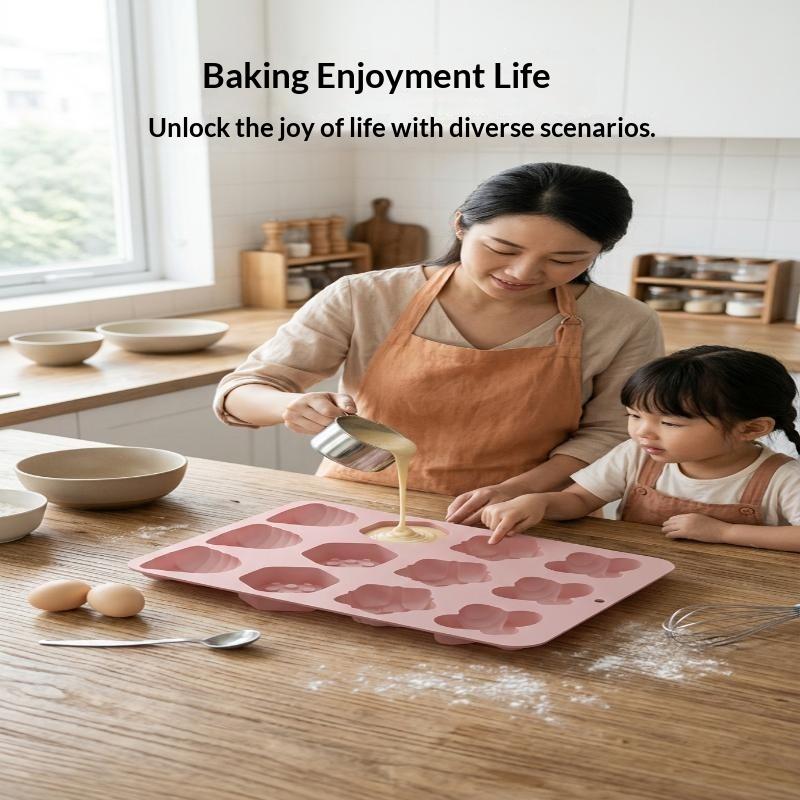 Food Grade Silicone Baking Mold Non Stick Surface Cute Shapes Perfect For Home Baking Mousse Cake Jelly