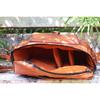 Camera Bag Unisex Genuine Leather Vintage Brown Cross Body For Photographers