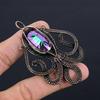 Rainbow Mystic Topaz Pendant, 999 Copper Wire Wrapped Gemstone Jewelry, Handmade Pendant, For Thanksgiving