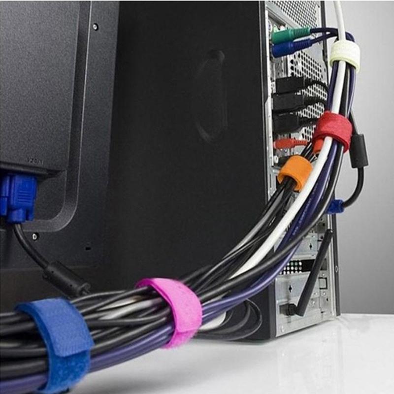 5 Meter/Roll Nylon Cable Ties Power Wire Loop Tape Multifunction Nylon Straps Fastener Reusable