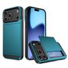 Pour iPhone 17 Pro Coque avec Porte-Cartes Coulissant PC+TPU Coque Arrière de Téléphone