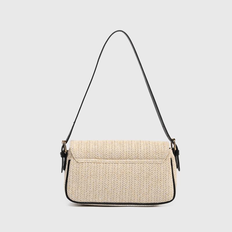 Summer Straw Woven Bag Women's Hand Bag Shoulder Bag Fashionable Women's Bag French Underarm Bag
