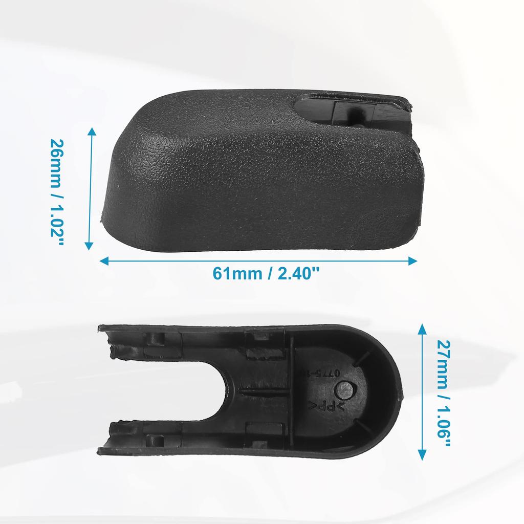 ACROPIX Rear Wiper Arm Nut Cover Cap for Mazda 3 Black 1