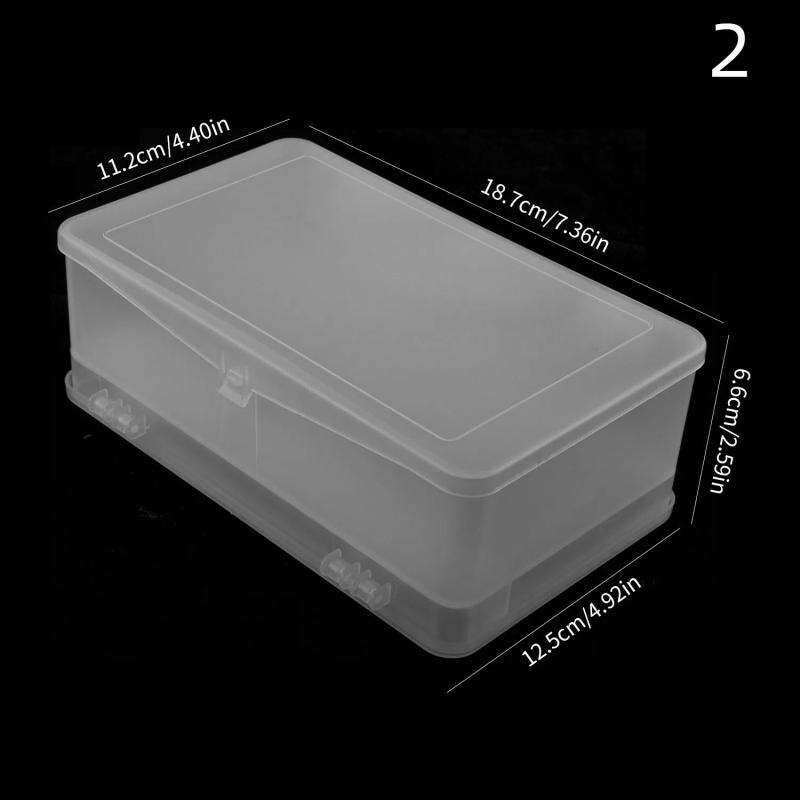 Pinzeta Kleštičky Tužky Leštící Blok na Nehty Pilníky Plastová Nádoba Obdélník Nástroj na Nehtové Umění Prázdná Úložná Krabička Úložný Box s Přihrádkami