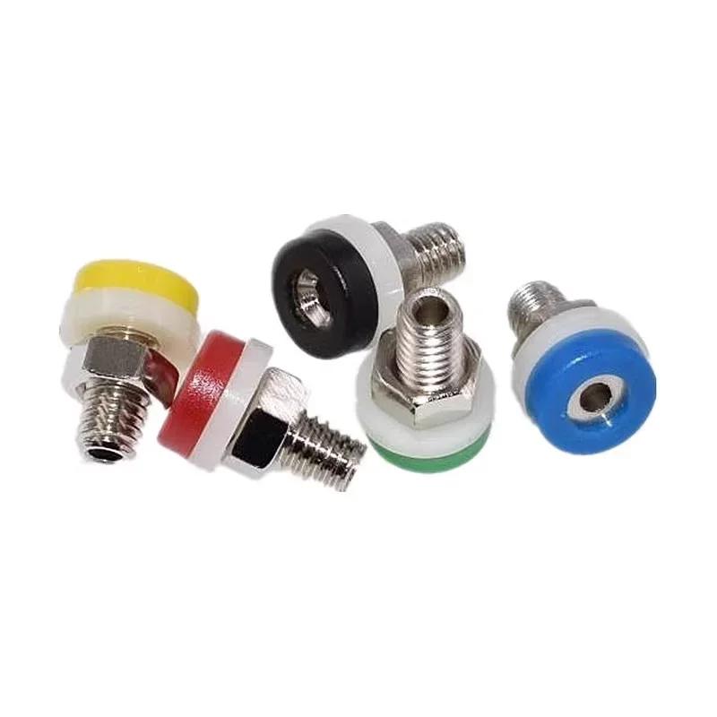 10 Stück 2mm Bananenbuchse Bananenstecker Buchse Klemmschraube Mutter Isoliert Elektrischer Anschlussklemmen-Verbinder
