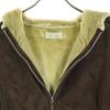 KETTY Long sleeve Boa liner with hood Leather coat M Brown Women Used
