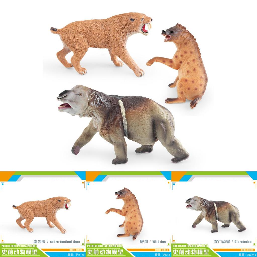 Childrens Prehistoric Toxodon Wild Dogs Machairodus Static Models With Pvc For Classroom And Playroom Decor