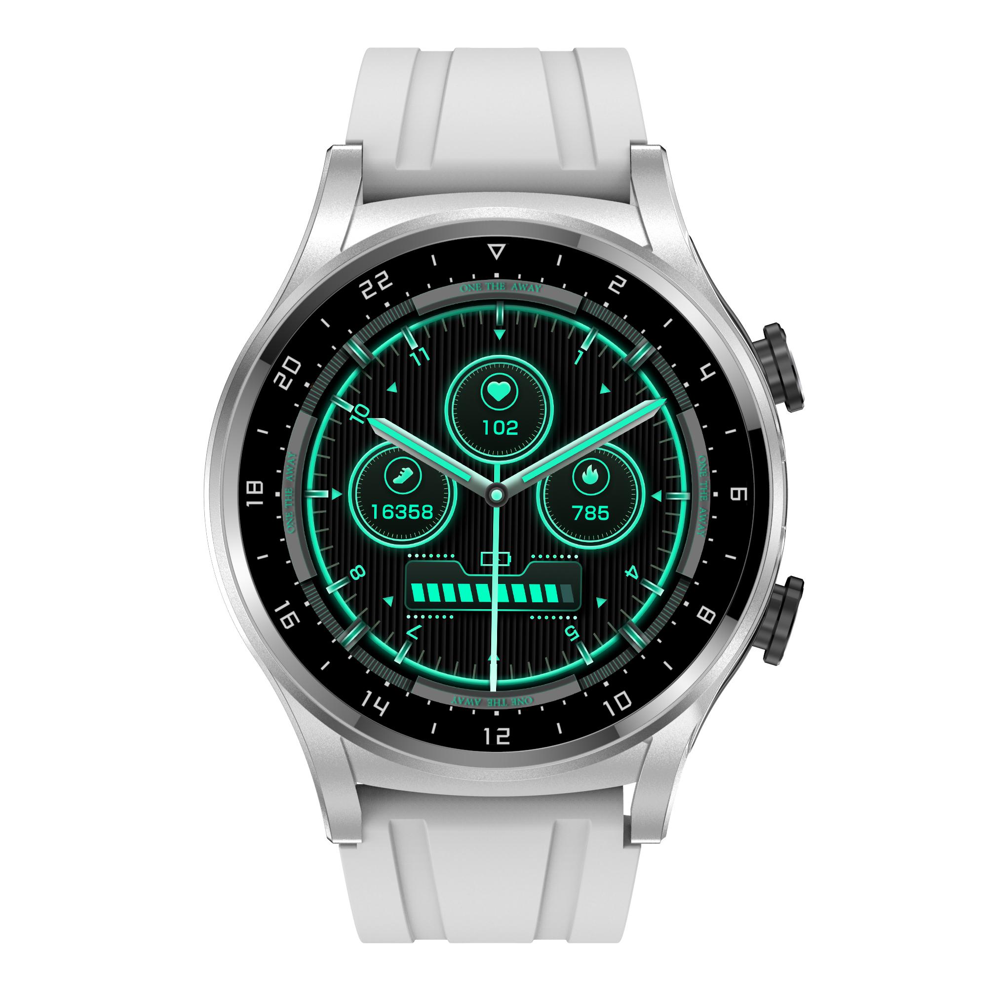 

GT66 2-in-1 Silicone Strap Smart Watch with Earbuds,TWS Headset Combo 1.39 Bluetooth-compatible Phone Call Fitness Tracker Silver/Grey