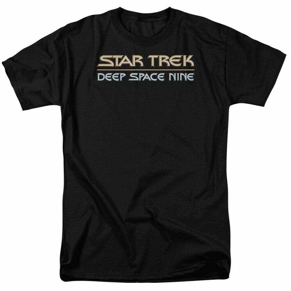 Star Trek Deep Space Nine Logo T Shirt Licensed Sci-Fi TV Tee Classic New Black XXXL