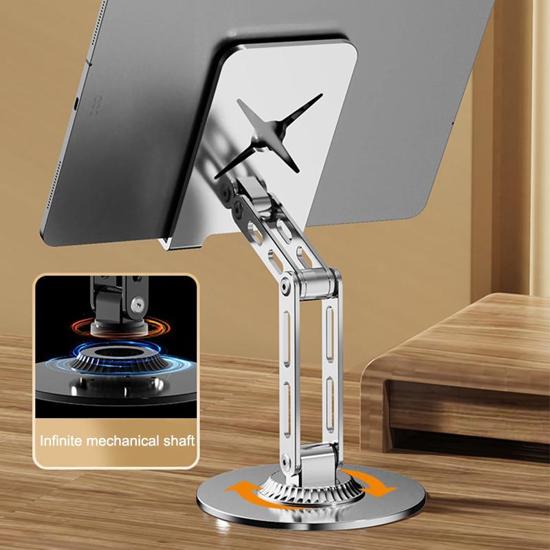 360 Rotation Aluminium Alloy Foldable Desktop Phone Stand Desk Lazy Tablet Holder Support Mount For Iphone Ipad Xiaomi Samsung