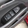 Carbon Fiber Door Window Lift Swtich Panel Cover LHD For Mazda 3 Axela -2024